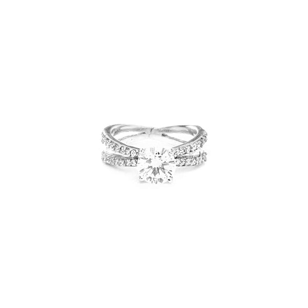 Princess Engagement Zirconia Solitaire 92.5 Silver Ring