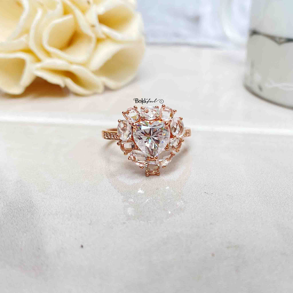Rose Gold Ring Guard With Princess Cut Wedding Sets Silver Ring For Women