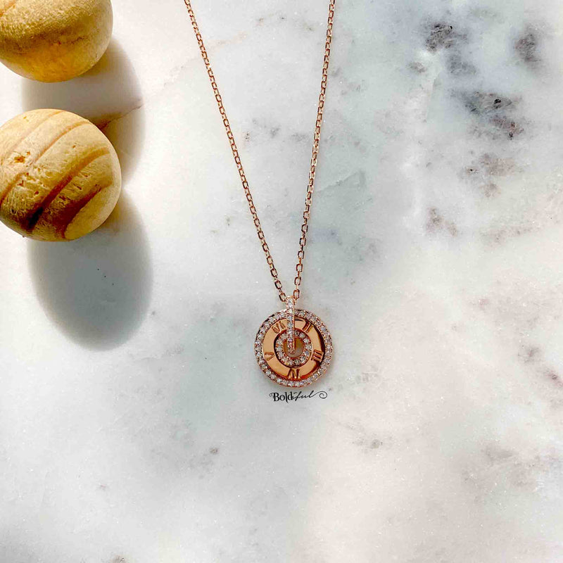 Roman Numerical Silver Pendant '- Boldiful