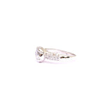 Elegant Rose Zirconia Solitaire 92.5 Silver Ring - Boldiful