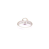 Elegant Rose Zirconia Solitaire 92.5 Silver Ring - Boldiful