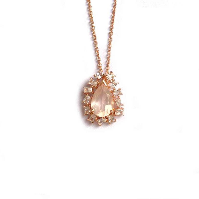 Rosette Silver Pendant With Chain - Boldiful