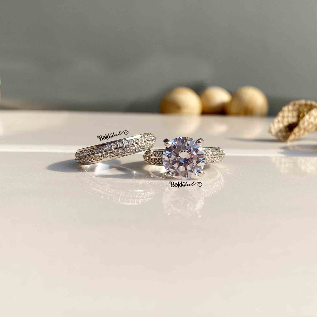 Snazzy Silver Stackable Rings - Boldiful