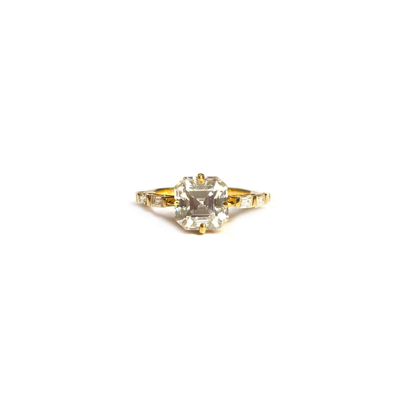 Spiffy Asscher Cut Moissanite Ring - Boldiful