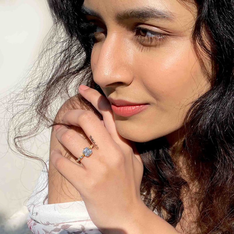 Spiffy Asscher Cut Moissanite Ring - Boldiful