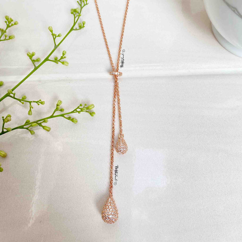 Teardrop Tie Necklace - Boldiful