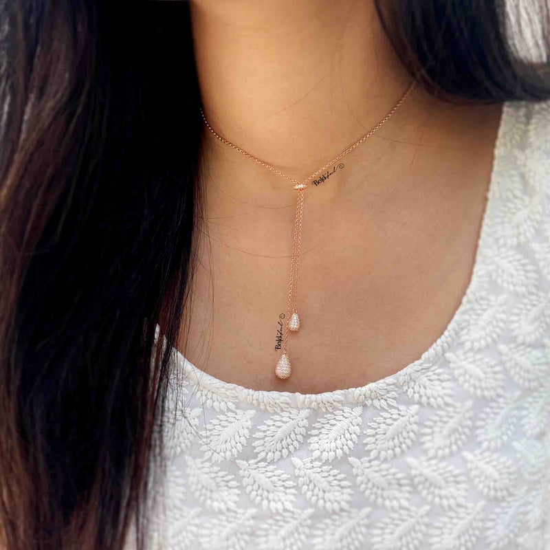 Teardrop Tie Necklace - Boldiful