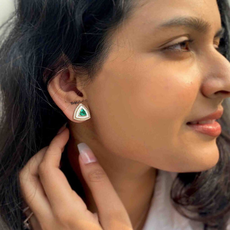 Triad Silver Earstuds - Boldiful