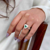 Triad Ring with Stackable Band - Boldiful