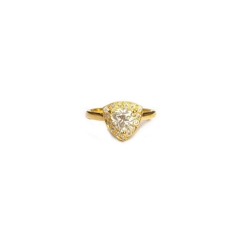 Trillion Moissanite Gold Ring - Boldiful