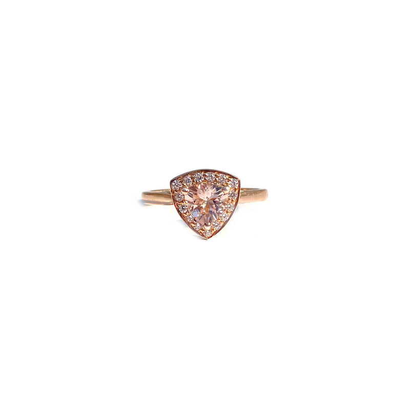 Trillion Morganite Minimal Ring - Boldiful