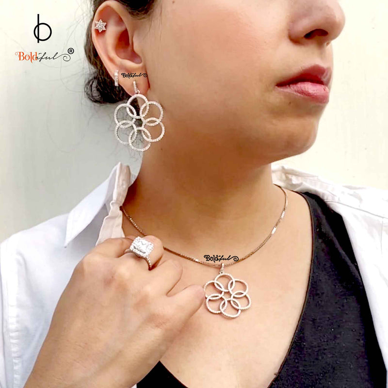 Twine Silver Pendant Set - Boldiful