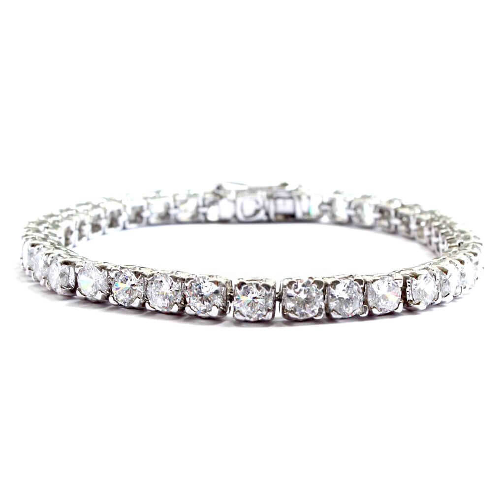 Buy Ratnavali Jewels Beautiful Studded White Platinum Plated Traditional  American Diamond Bangles Set for Women at Amazon.in