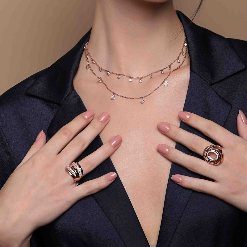 Wave Cocktail Silver Ring - Boldiful