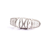Whimsical 925 Silver Cubic Zirconia Long Ring