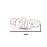 Whimsical 925 Silver Cubic Zirconia Long Ring - Boldiful