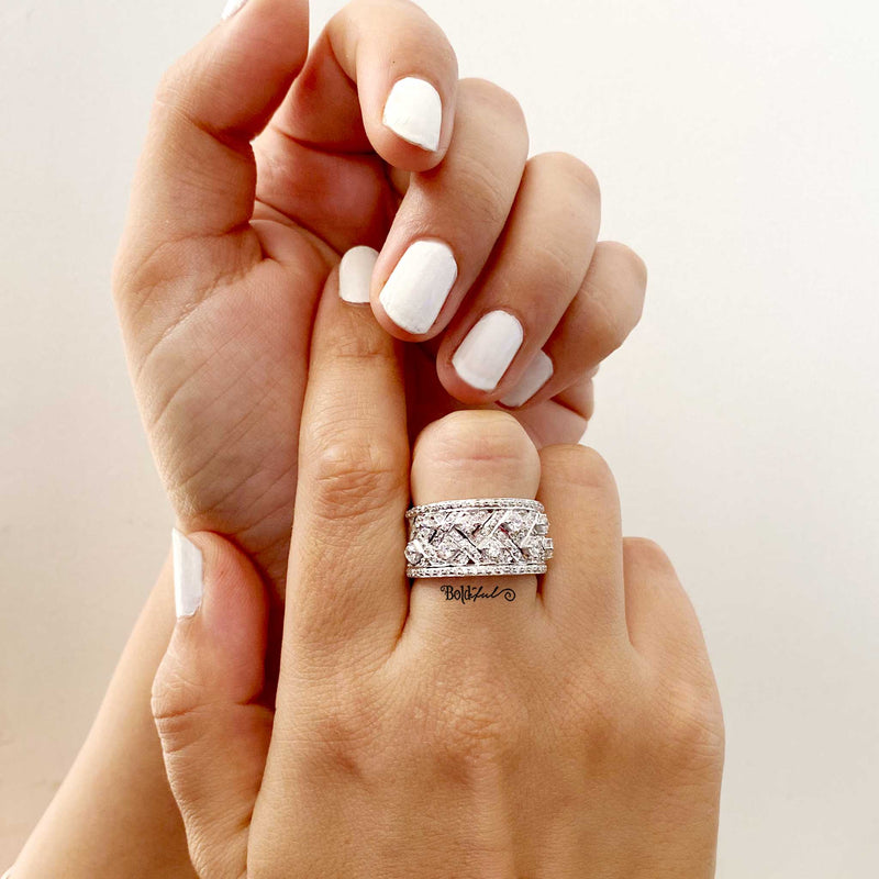 Zigzag 925 Silver Band - Boldiful